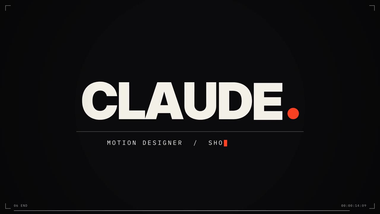 2本目の終わり：黒い地に白い極太の CLAUDE. とオレンジの点